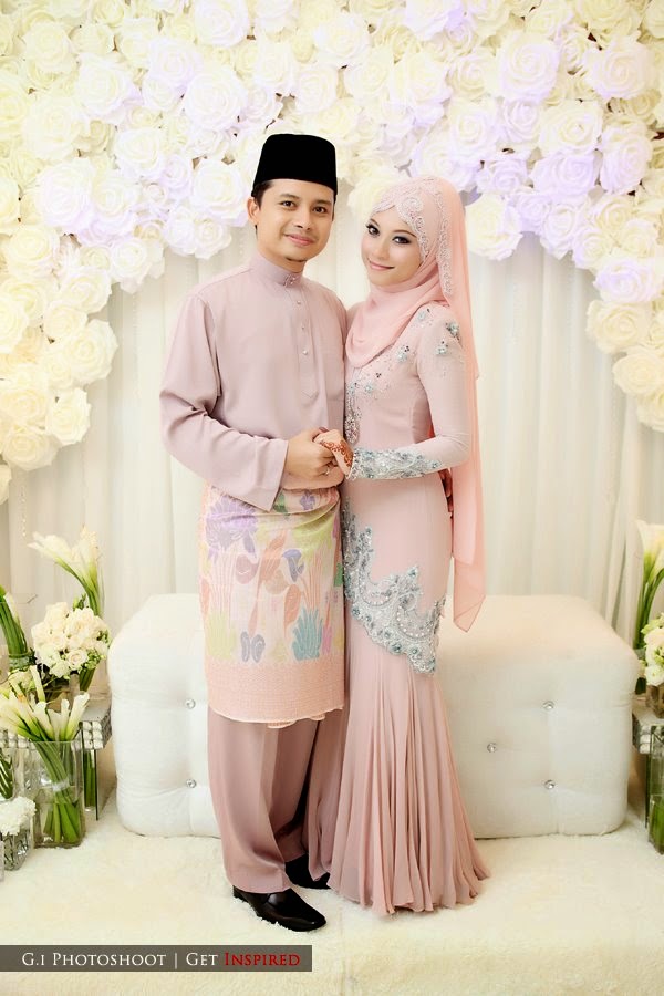 20 Contoh Model Baju  Pengantin Muslim  Pink Kumpulan 