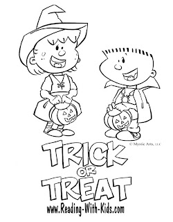 trick or treat coloring pages