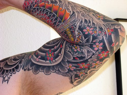 Japanese Sleeve Tattoo One of the most typical styles for Japanese sleeve 