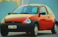 Campanha de lançamento do Ford KA em 1997. Inovação no design de carros.