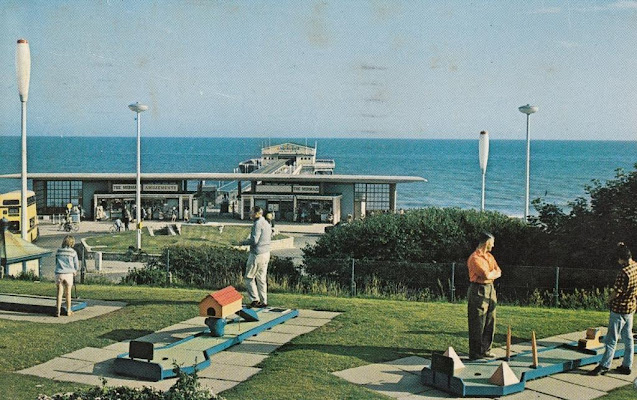 Boscombe Crazy Golf postcard. JH 40 Plastichrome by Colourpicture. Pub. by J. Hammersley, Boscombe, Bournemouth