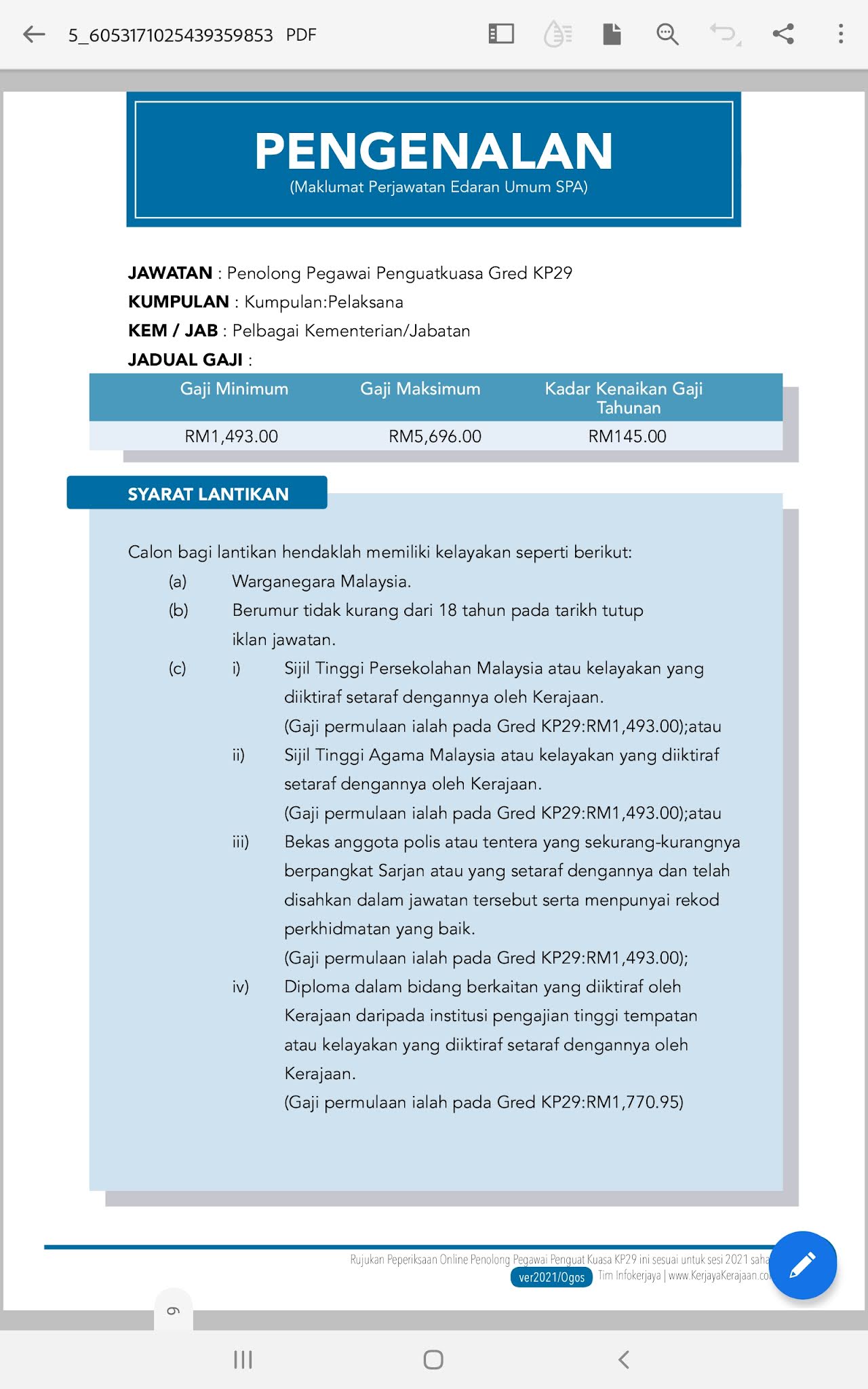 Tips Kerjaya Kerajaan Contoh Soalan Peperiksaan Penolong Pegawai Penguatkuasa Gred Kp29