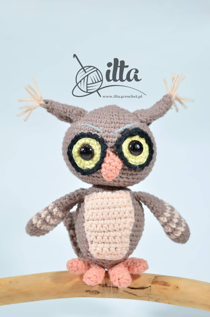 crochet owl pattern free sowa sówka szydełko amigurumi schemat wzór