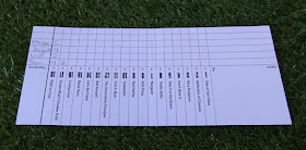 Scorecard from the Walker Art Centre Artist Designed Mini Golf course