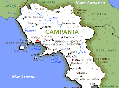 Campania Map Political Regions