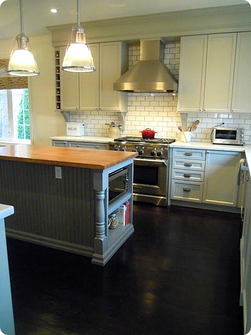 microwave in kitchen island
