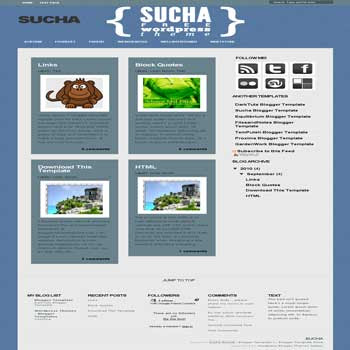 free Sucha magazine style blogger template convert from wordpress theme to blogger template with 5 column footer blogger template