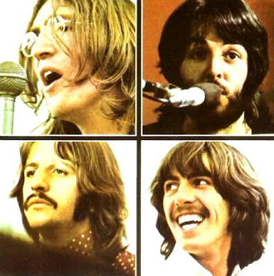 Foto a las caras de The Beatles