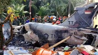 Pesawat TNI AU yang Jatuh Hancur, Pilot Selamat Ditolong Warga