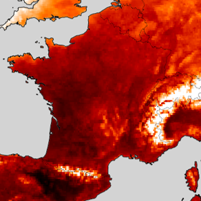 Vague de chaleur : Carte de température moyenne les 17 et 18 juin 2022