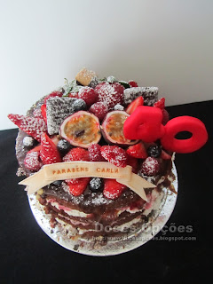 naked cake chocolat red fruits