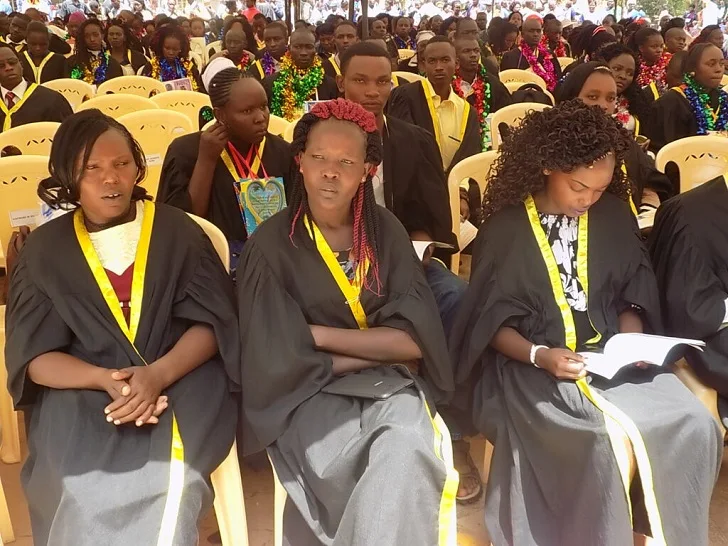 Graduands during St Marks Kigari Teachers College 81st graduation ceremony where 643 graduands (409 females and 234 males) were awarded P1 certificates