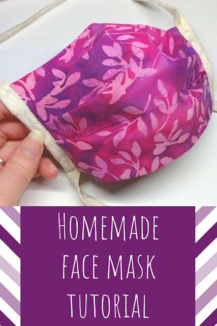 Making homemade face masks with straps