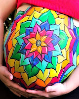 Imágenes de Belly Painting de Mandalas