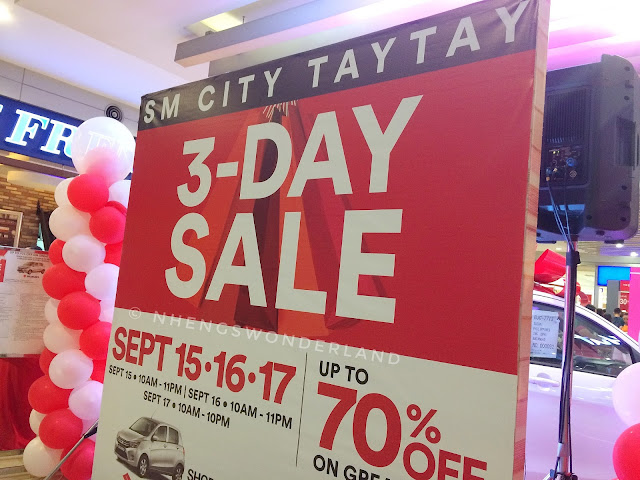 SM City Taytay 3 Day SALE - September 15-17!