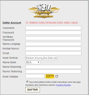 Form Pendaftaran MisterDomino