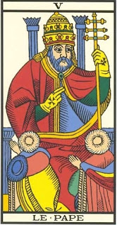 Arcano 5: O Hierofante/Papa. carta do tarô, tarot, baralho de marselha