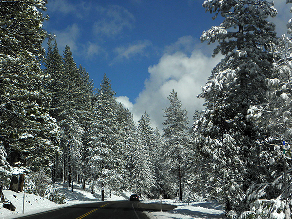 Driving in to South Lake Tahoe from Sacramento