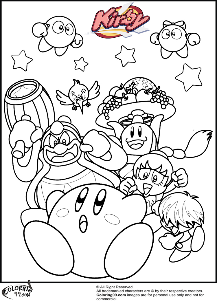 kirby coloring pages