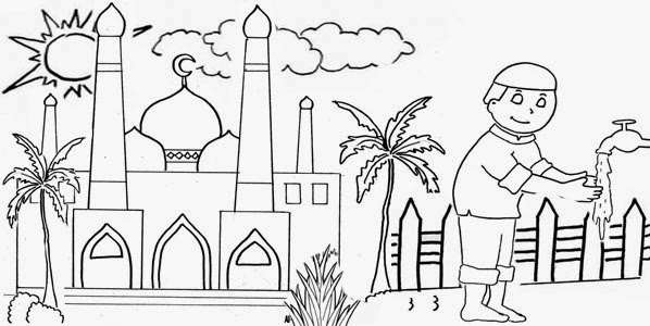 Gambar Animasi Kartun Mesjid Untuk Mewarnai  michaelrokk