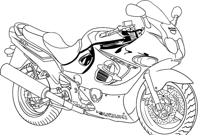 Suzuki Bike Coloring Pages