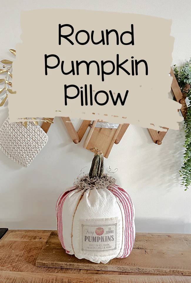 round stuffed pumpkin pin