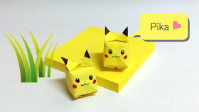 Cute pikachu origami