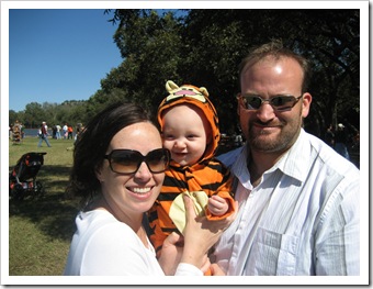 Family at the pumpkin patch, 10-24-09