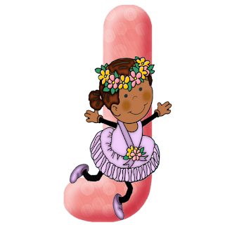 Alfabeto con Niñas Ballerinas. Alphabet with Ballerina Girls.