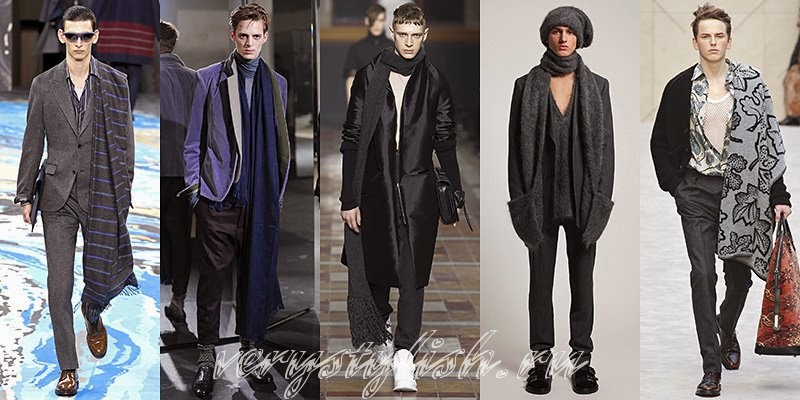 Winter 2015 Men's Scarves Fashion Trends