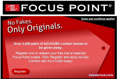 FREE Acuvue Trial Lenses from Focus Point