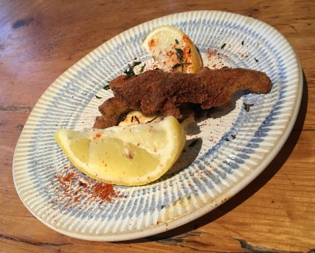 Plate of breaded fried mushroom