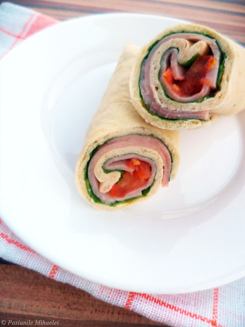 Tortilla wraps cu sunca 