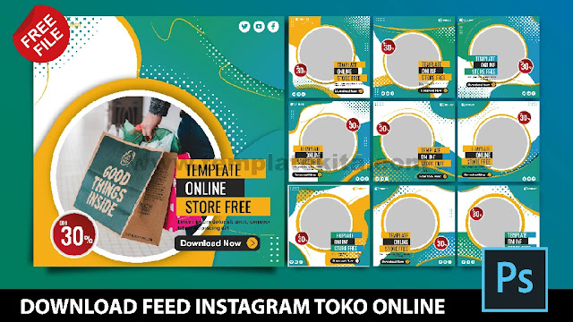 Download Desain Feed Instagram Jualan Toko Online CorelDraw Dan Photoshop