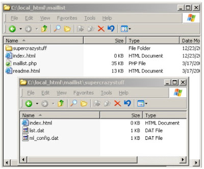 Download phpmail list and Unzip the Archive
