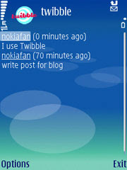 twibble mobile is a twitter client for Java enabled smartphones.