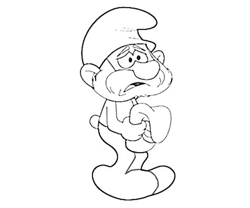 #9 Papa Smurf Coloring Page