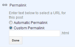 Custom Permalink