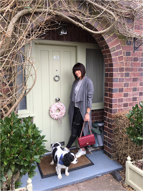 My Midlife Fashion, Zara wool draped belted coat, marks and spencer pure cashmere crew neck jumper, zara biker trousers, golden goose trainers ladies quilted handbag