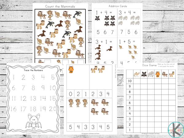 Kindergarten Worksheets and Games: FREE Mammals Worksheets