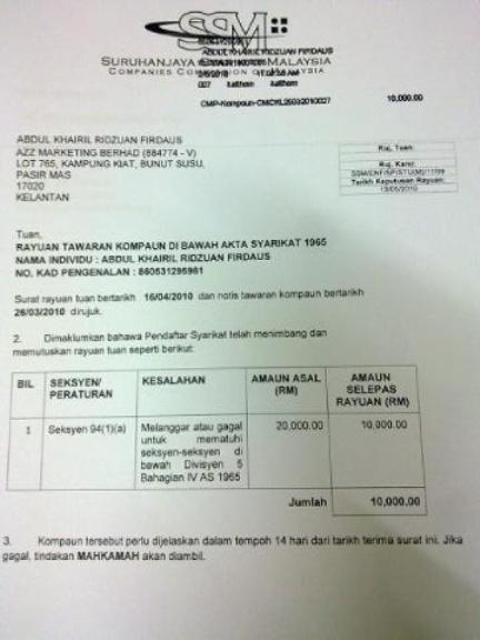 KESATUAN PEMILIK PAKEJ AZZ MARKETING ENTERPRISE: SURAT 