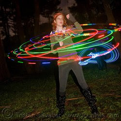 Girl with hula hoop