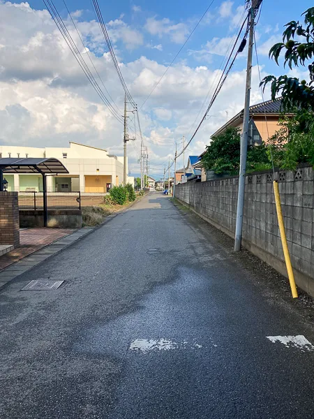 群馬県太田市郊外の道路