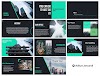 Free Download Template PowerPoint Modern Business Teal And Black