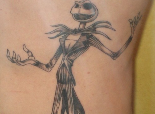 Jack Skellington tattoo Jack Skellington rib cage tattoo Halloween tattoo