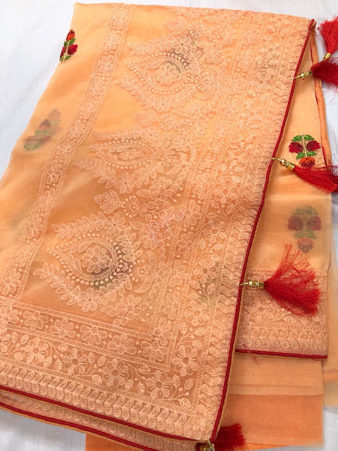  Organza Tissue Saree 