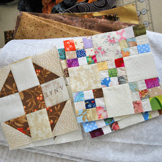 Omigosh nine patch and churn dash blocks: QuiltBee