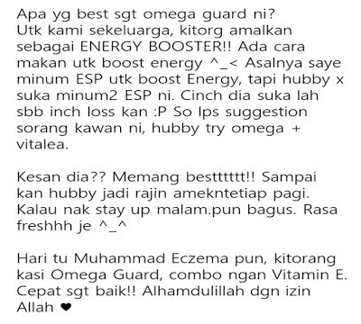 Testimoni Omega Guard Shaklee