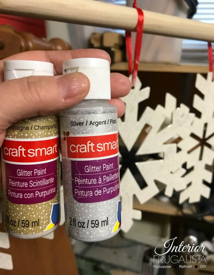 Large Snowflake Craft Glitter Paint