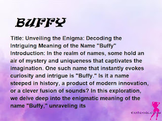 meaning of the name "BUFFY"